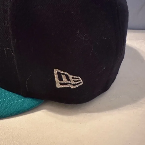 Seattle Mariners Hat Cap Fitted Mens 7 3/8 Navy Teal MLB Baseball New Era - Picture 3 of 8
